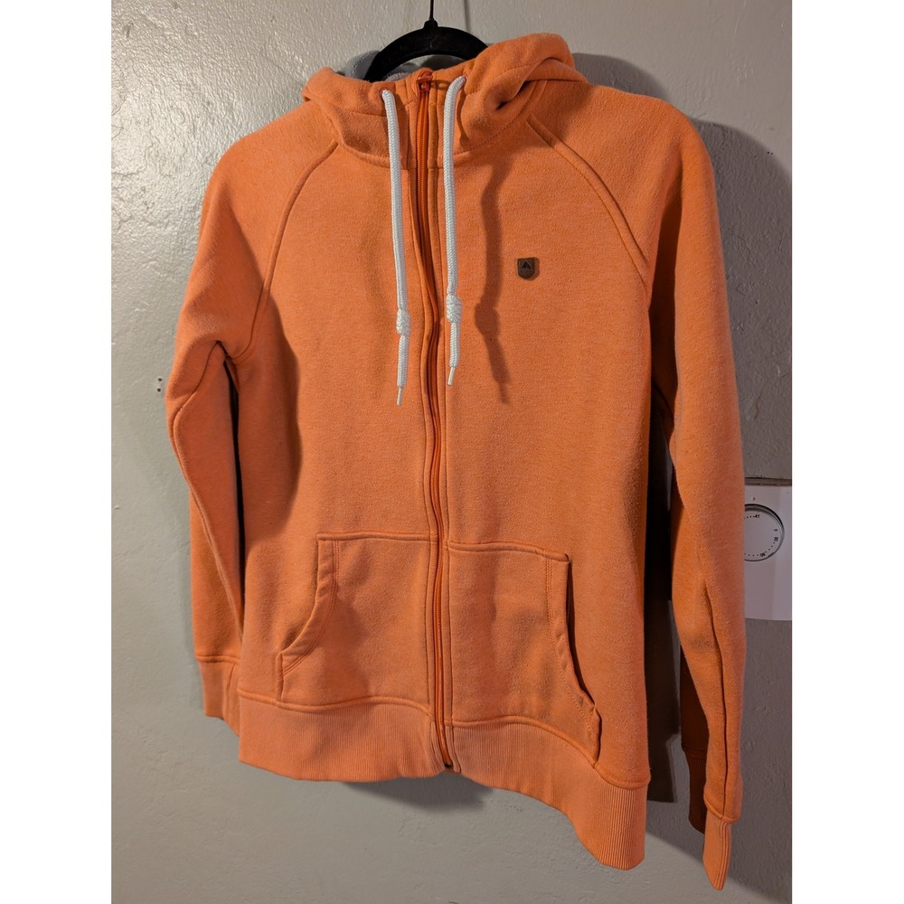 Womens Burton Full Zip Dry Ride Hooded Sweatershirt Coral / Orange Size M
